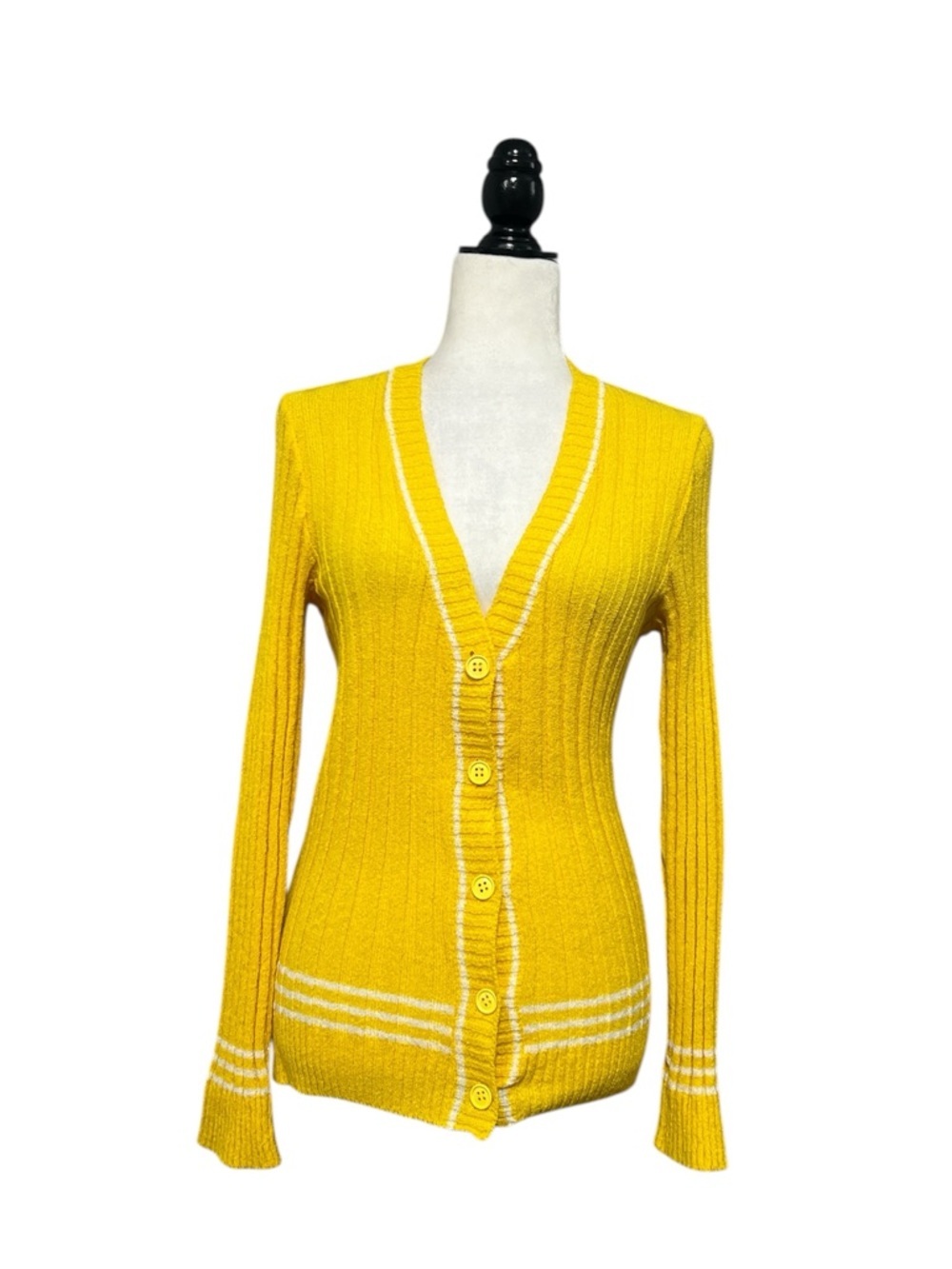 HOLT RENFREW Vintage Textured Ribbed Knit Cardigan